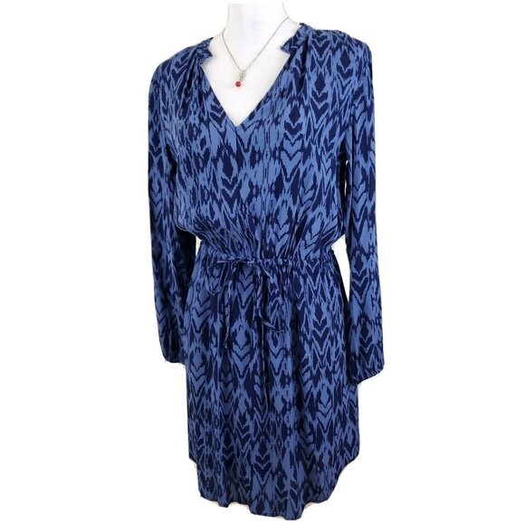 GAP ~Woman Size XS~ Purple/Blue Long Sleeve Fit & Flare Mini Dress NWT $69.95 - Picture 9 of 12